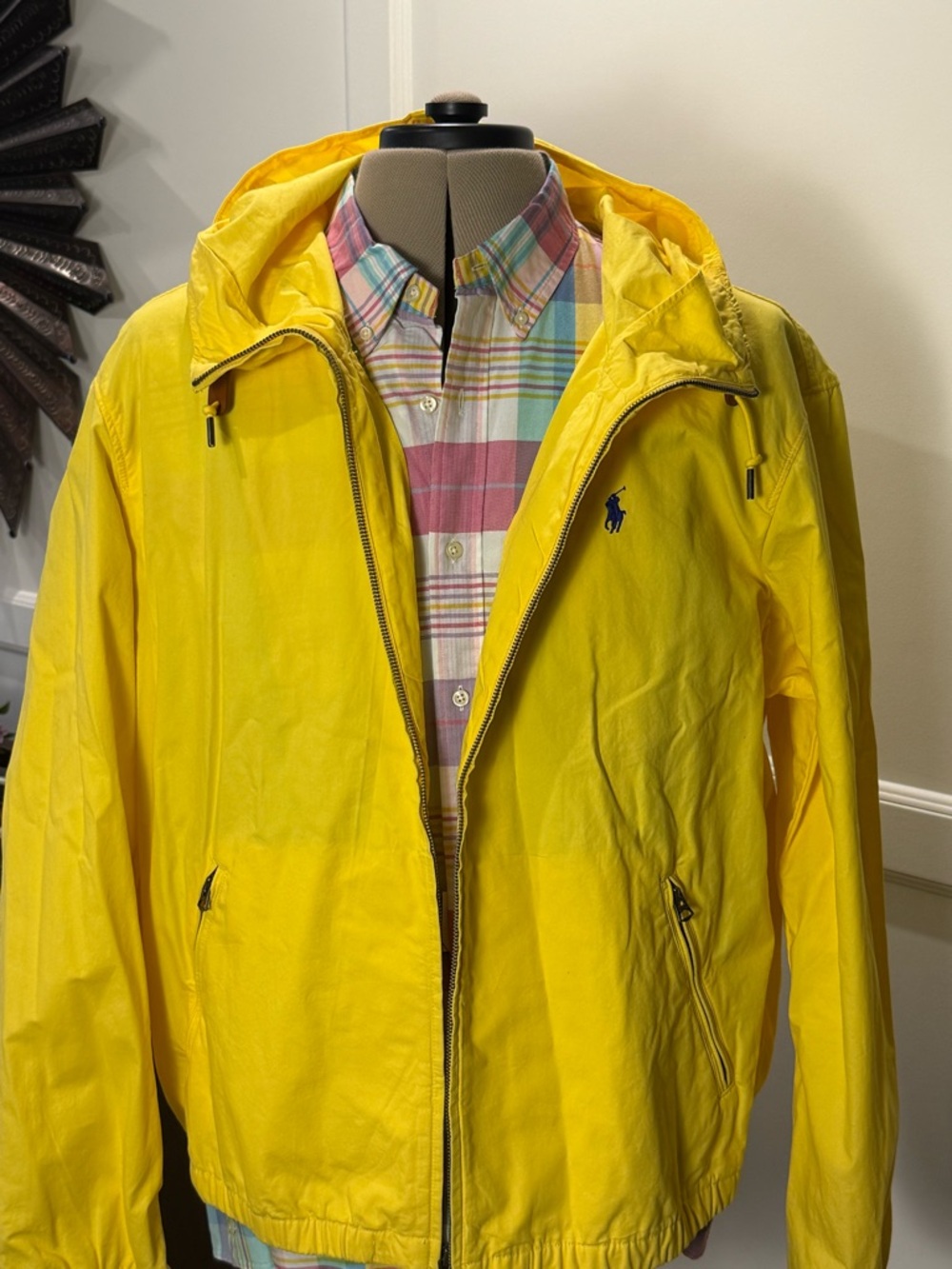 Polo by Ralph Lauren Yellow Hooded Windbreaker Jacket
